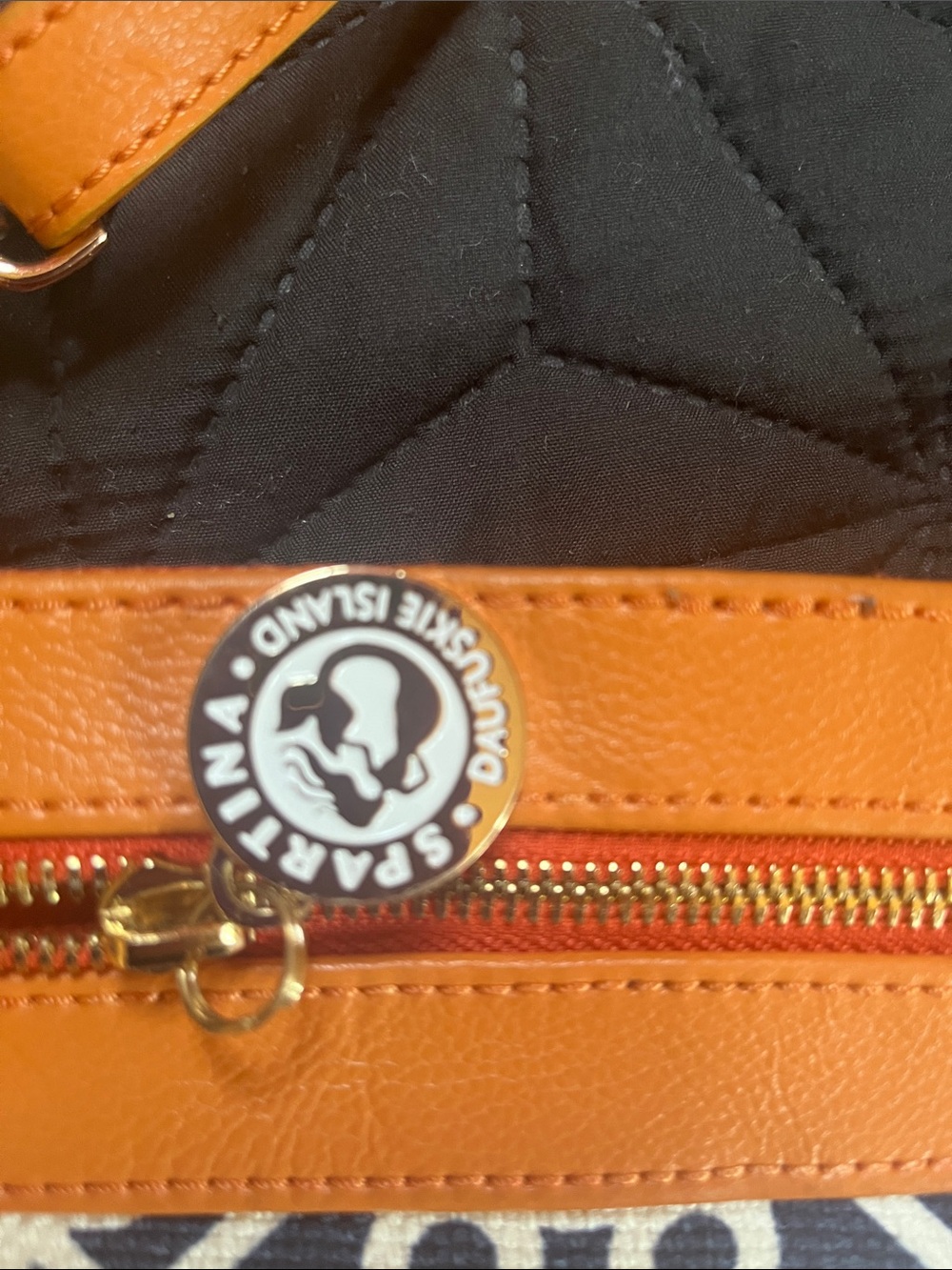 Spartina 449 Navy & Tan Patterned Crossbody - Picture 5 of 11